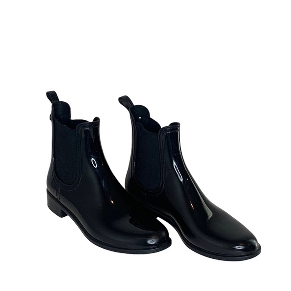 Aldo, Black Patten rubber rain‎ boot bootie, Size 9 - Picture 1 of 7
